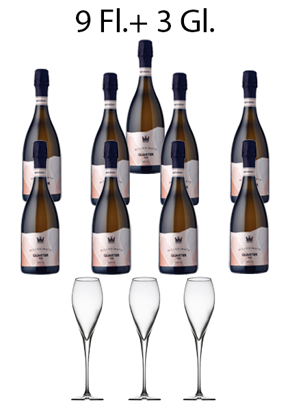 Millesimato Quartier 1925 Spumante / Jahrgang Schaumwein Extra Dry 0,75 Liter Fl. 10,5% vol. (18,14€/l)