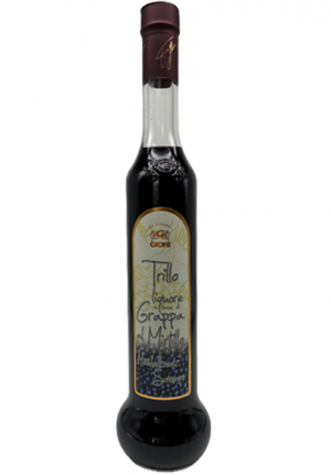 (45,40€/l) Trillo Liquore a base di Grappa al Mirtillo - Heidelbeeren Likör auf Grappa Basis 0,50 Liter Fl. 21% Vol.